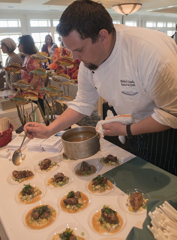 Chef Matthew Cornelius from Off the Hook Bethany and Just Hooked Fenwick paired with the Naked Farmer to create a layered tasting. BY DENY HOWETH